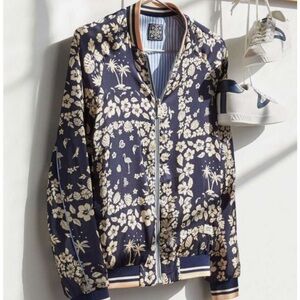 Scotch & Soda Reversible Floral Stripe Tropical Bomber Jacket